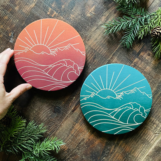 "Give Me Both" Engraved Ombre Wall Art
