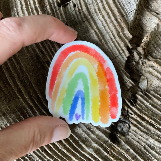Watercolor Rainbow Sticker